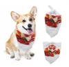 Sublimation Blank Pet Saliva Towel Dog Apparel Heat Transfer Triangle S/M/L/XL Dogs Scarf DIY Party Decoration Gift