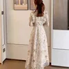 On altı sokak sequins yıldız nakış elbise kadın için uzun kollu v boyun zarif parti sonbahar vestidos 210603
