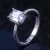 Choucong simples moda jóias anéis de casamento 925 esterlina prata esmeralda corte branco topázio gemstones diamante gemstones partido casal mulheres noivado anel nupcial conjunto presente