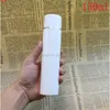 Bouteille sans air en plastique de 30 ml 50 ml 80 ml 100 ml avec la ligne argentée contenants cosmétiques vides emballage de bouchon blanc 10 pcs / lothigh qty