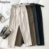 NEPLOE spodnie dresowe kobiety z pasem wysokiej talii casual harem spodnie koreański slim fit pantalon femme pracy spodnie biurowe femme 4h111 210422