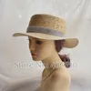 Yaz Moda Patchwork Güneş Plaj Şapkalar Kadınlar Için Düz Üst Kağıt Örgü Kova SWDS054 Geniş Ağız