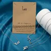 3PCSSet 12 Constellation Pendant Halsband Par Lover Fashion Cardboard Star Zodiac Sign Charm Fiskar Halsbandsmycken gåvor1347522