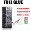 0.18mm 3D 곡선 전체 접착제 강화 유리 화면 보호기 삼성 갤럭시 S21 Ultra S20 S10 Note20 Plus S9 S8 Vote9 Note8 지문 잠금 해제 구멍 필름