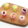 6 PCS Cute fruit ice cream keychain mini simulation ice cup student couple bag pendant doll machine toy G1019