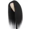 Full Human Hair Lace Front Wig Yaki Straight T Part 13*4 Cap Wigs 1B 10~28 Inches Perruques De Cheveux Humains By DHL RQY4346