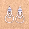 60pcs Antique Silver Bronze Plated light bulb Charms Pendant DIY Necklace Bracelet Bangle Findings 19*35mm