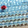 onevan 천연 a + 아쿠아 마린 faceted 라운드 느슨한 매력 구슬 4mm 돌 팔찌 목걸이 쥬얼리 DIY 액세서리 디자인 만들기