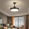 Wentylatory sufitowe Nowoczesne minimalistyczne lekkie luksusowe lampę wentylatora zdalne sterowanie salon Ventilador de Techo Decor Home Decor BC50