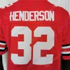 Maglie da calcio 2021 New Ohio State Buckeyes Football Jersey 32 Treveyon Henderson NCAA College Red Size Youth Adult