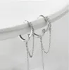 925 Sterling Silver Tassel Round Bead Long Drop Dangle Earrings for Women Personalized Hip Hop Trend with Diamond Party Wedding Jewelry 1pcs