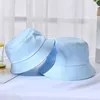 Chapéu de Balde de Cor Sólida para Crianças Adult Unisex Bob Gorros Homens Mulheres Verão Panamá Tampão Ao Ar Livre Caminhada Praia Pesca Sun Hats Q0805