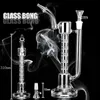 12.2inchs Tall Glas Bong Bubbler Hookahs Shisha Rökning Rör Recycler Dab Rigs Chicha Cigarette Water Bongs