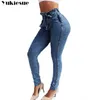Парень дыра разорванные джинсы Женские брюки Cool Denim Vintage для девочки с высокой талией повседневная женщина -стройная женщина 210608