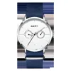Watch-New Красочные Модные Часы Спорт Стиль (Черный Синий)