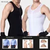 Slimming Abdominal Shaper Chest Vest Waist Trainer Tops Gynecomastia Shirt PRAYGER Men Control Boobs Zipper