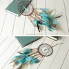 Dream Catch Tassel Feather Turquoise hexagonal prisms pendant Wind Chimes Window Wall Hanging Indian Home Decor