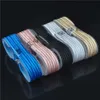 1.5M V8 Nylon Braided Micro USB Charger Cable Data Sync Cables with Tape Bracke For Cell Phone