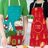 Juldekorationer Förkläde Santa Linen Kitchen Förkläden Merry For Home Navidad Xmas Gifts År 2022 Dekor