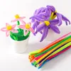 100 pcs / bag kids brinquedos coloridos tops de lã torcendo hastes criptografados materiais artesanais para jardim de infância crianças diy fazendo brinquedo educativo