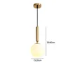 Scandinavian bedroom lamp glass ball pendant lamps black brass metal bedside lamp minimalist bar dining room light