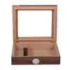 Uts￶kt cigarrfodral Glas Display Box Creative Cigars Lagringsl￥dor med hygrometer f￶delsedagspresent
