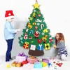 Stobag Diy Feltクリスマスツリーの幼児子供の手作りギフトドアの壁掛け飾りホリデーパーティーホーム装飾セット211109