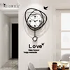 NonTicking acrylique grand pendule décoratif horloge murale Design moderne salon décoration de la maison montre murale Stickers muraux 210325