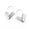 Hoop & Huggie Earrings Simple Metal Alloy Plating Letter V Shape Fashion Small Mother's Day Gift