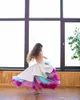 Robes de fille colorées paillettes fille de fleur A-ligne salut-lo petites robes de reconstitution historique de communion de mariage