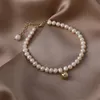 Perlenstränge Nostalgisches Design Mädchen Einfache Nachahmung Perle Retro Persönlichkeit Handgemachtes Armband Für Frauen Modeschmuck Zubehör Fawn22