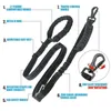 6ft zware dogronen 2 gevoerde handgrepen geen pull voor schokabsorptie met auto-veiligheidsgordel sterke bungee reflecterende training wandelende honden leiband