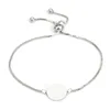 Linkkette 304 Edelstahl Verstellbarer Schieberegleitschieber Bolo Armbänder für Frauen Silber Farbe Runde Schmuck Casual 1 Stück 4238853