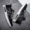 2021 Arrival mid-top sports running shoes men's fashion black grey beige trend young people