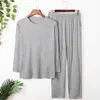 Men's Sleepwear Men's Clothes 95%Modal Cotton Pajamas Set Long Sleeve Plus Size Pants Casual O-neck Loose Pyjamas For Women