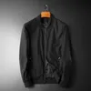 Men Spring Jacket Sports Classual clássico preto branco simples contraste colorido combinando costura masculino zíper de jaquetas domésticas