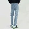 Pantalon de denim de mode IEFB MINIM SLIM FASION Denim Jeans Réglable Spring Summer Taille High Straight Pantalons 9Y6148 210524