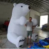 3/4 / 6m alto gigante branco sentado insuflável balão polar urso ao ar livre Anúncio de anúncio de publicidade interior para a fase de evento da parada da cidade decoartion