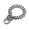 15mm Stainless Steel Dog Chain Metal Training Pet Collars Thickness Gold Silver Slip Dogs Collar for Large Dogs Pitbull Bulldog 664 V2