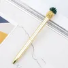 Oryginalność Pineapple Top Metal Ballpoint Długopisy Wkłady Średni punkt 1 MM Czarny Ink Party Prezenty Szkoły Biurowe Dostawy KK6613