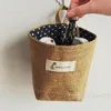 Borse portaoggetti Elegante borsa organizer da appendere in lino cesto per piante di girasole trucco da appendere alla parete