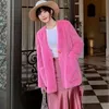 Femmes fourrure Faux vison naturel femmes manteaux 2021 hiver mode vraie veste vêtements d'extérieur pour femmes rose