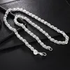 Chaînes 925 Sterling Argent 50cm 60cm 5mm Robinet Chaîne Collier Pour Femmes Homme Mode Charme Bijoux3237181