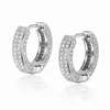 Hip Hop Gold Jewelry Fashion Mens Hoop Womens Silver Iced Out Bling Earrings RWFO RWFO3550763