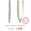 Skrubba Circle Big Hoop Örhängen för Kvinnor 925 Silver Rund Örhänge European Brand Fine Smycken Gift 2019