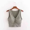 Elegante vrouwen solide schede tanks herfst en winter dames mode tops causale vrouwelijke warm toevoegen suède vest chic meisje 210427