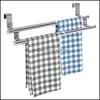 Supports matériel de salle de bain bain maison jardin cuisine sur armoire support à double barre, porte-serviettes extensible pour ajustement à l'intérieur ou à l'extérieur du Dr