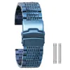 Мода синие часы браслет мужские часы ремешок для часов корреа 22 мм 20 мм 18 мм 24 мм нержавеющая сталь беседа роскошный Horloge Bandjes H0915