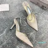Tasarım Saeda Sandalet Seksi Lady Gelin Pompaları Gelinlik Ayakkabı Kadın Yüksek Topuklu Sivri Burun Kristal Kayışı Yürüyüş 6288