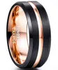 Nuncad 8mm Tungsten Carbide Ringen Comfort Fit Cool Charming Herenmode Sieraden Wedding Band Stalen Ring Verkopen 211217